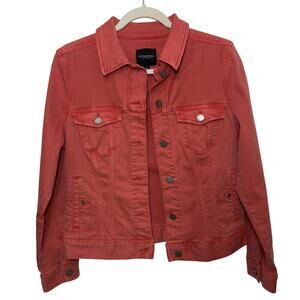 LIVERPOOL Celeste Coral Denim Jacket Small  Classiccore Preppy Sporty Chic